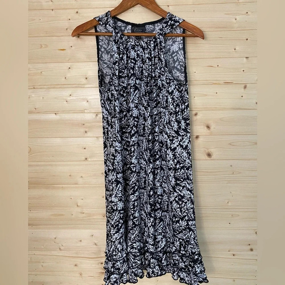 DRESS BARN Women's Small Black & White Sequin Sparkle Ruffled Hemline Dr… - Picture 1 of 9